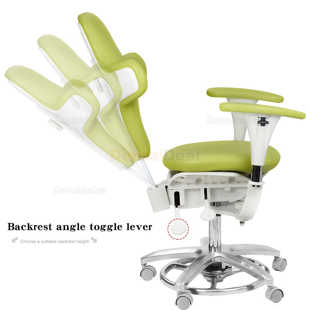 QY-MDS-E3 Dental Microscope Operator Stool Ergonomic Dentist Surgeon Stool PU Leather